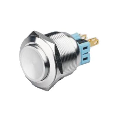 China High quality stainless steel long life 28mm brass nickelled or led stainless steel light push button switch for sale