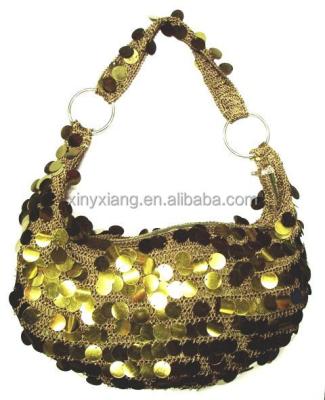 China Factory custom Crochet Knit Sequin Beaded Hobo Bag Purse Handbag, Sequin Hobo Bag Purse Handbag Hand Crocheted for sale