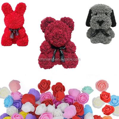 China Factory Wholesale Rose Bear Homemade DIY Gift Kit, Foam Rose Bear Mold Foam Bear Modelling Home Wedding Decoration DIY Gifts for sale