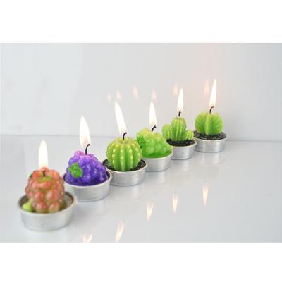 China Lovely Creative Cactus Scented Plants Potted Candles Personality Candle Furnishing Articles for sale