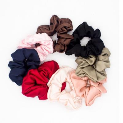 China Ring Skinny Pure Silk Elastic Hair Rope Ponytail Hair Elastic Hair Bands 100% Silk Hair Scrunchie for sale