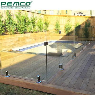 China Modern Wholesale 2205 Spikes Glass Rail System Stainless Steel Frameless Glass Swimming Pool Fence for sale