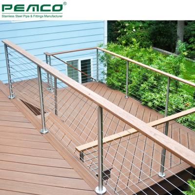 China Modern Outdoor Wire Rope Railing Deck Stainless Steel Cable Railing Systems for sale