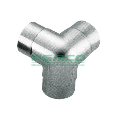 China Modern Wholesale Fence Satin Around 304 316 3 Way Stainless Steel Pipe Tube Connector Fittings for sale