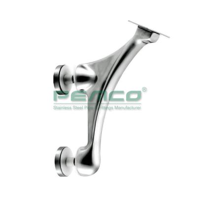 China Nice Modern Pj-B526 Stainless Steel Corner Pipe Railing Fixed Glass Mount Bracket Fittings for sale