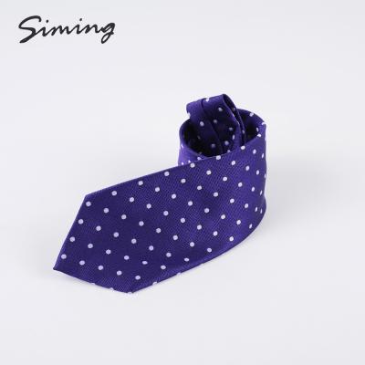 China Italian Style Fashion Fast Delivery Polka Dots Reversible Men's Black Polyester Ties Making Machine Goods In Stock for sale