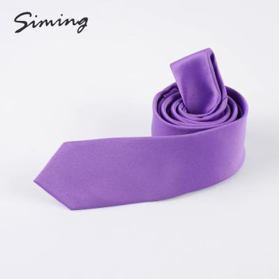 China Any color wholesale pantone code low price satin solid color neck tie handmade goods in stock for sale