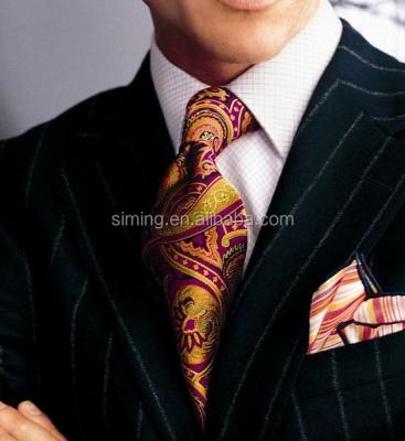 China Customized Luxury Corbatas Printed To Fader Mens Silk Knitted Tie Floral Paisley Tie SWPSL022 for sale