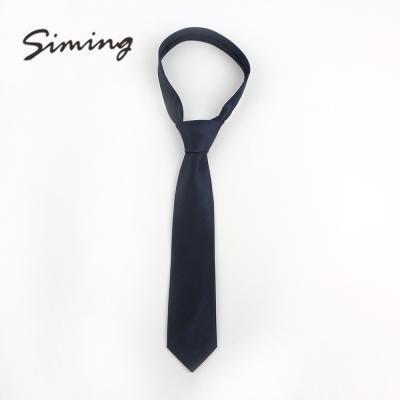 China Professional Machine Made 100%Polyester Custom Women's Fashion Polyester Black Neckerchief Tie for sale