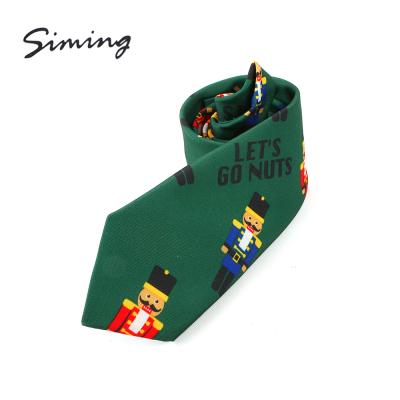 China Latest Style Polyester Custom Lovely Christmas Funny Cartoon Ties for sale