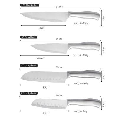 China Mordern Amazon slls well 12 piece stainless steel Steak series knife set with 430  handle for sale