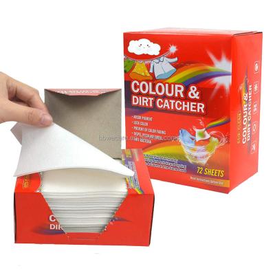 China LOW MOQ Sustainable Degradable Color Grabber Sheets OEM Brand Customized Catcher Dye-Trapping Sheet for sale