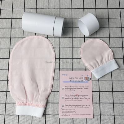 China EXFOLIATE Cheap Price LOW MOQ Moroccan Exfoliating Bath Silk Exfoliating Gloves original hammam glove for sale