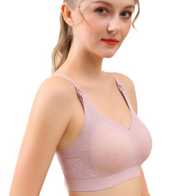 China Maternity open front sexy nursing bra and nursing newcomer breathable seamless deep v bra for women for sale