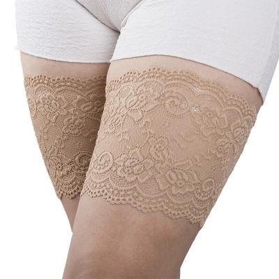 China Anti-Chafing Elastic Lace Silicone Anti-Chafing Breathable Stockings Anti-chafing Thigh Cover for sale