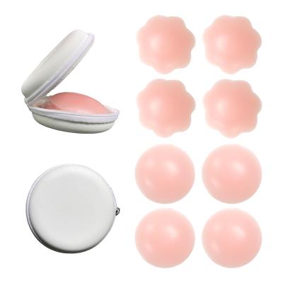 China Custom Sexy Reusable Nipple Pastes Wrap Silicone Self Adhesive Seamless Waterproof Nipple Cover for sale