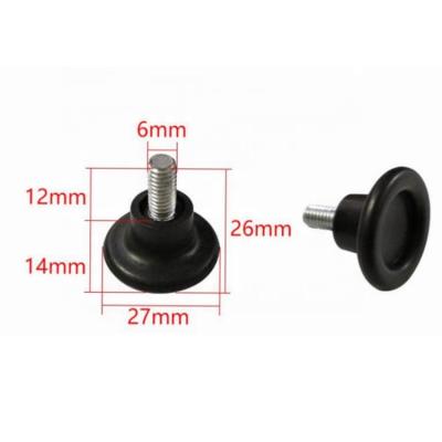 China Contemporary Table Base Heavy Duty Black Office Cabinets Adjustable Screw 27mm Color Leveling Legs M6 for sale