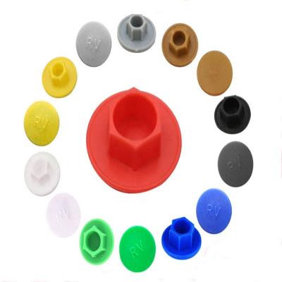 China Hexagon Flat Socket Screws Cover Hex Screw Cap Plastic Nuts Round Head Cover Protector for sale