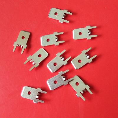 China PCB Board 187 PCB Solder Tag Custom Brass Tinplate Terminal 0.8mm for sale