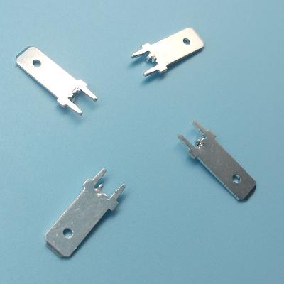 China 250 Automation PCB Tin PCB 6.3mm PCB Splice Terminal Brass Plating Terminal for sale