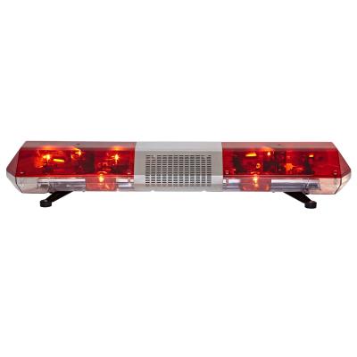 China 1200mm 12Volt Halogen Rotator Warning Lightbar Police Ambulance Light Bar With Siren TBD02222 for sale