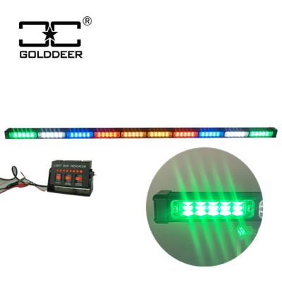 China Aluminum Housing +PC Lens+ Led 12/24v 48 Inch High 3 Light Throttle 5*10 Watt Led Flashing Car Strobe Light / Led Traffic Advisor Directional Light Bar SL255 for sale