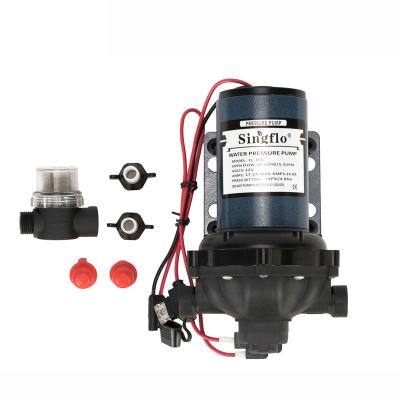 China Food and Beverage Industry Singflo 12v DC Car Washdown Diaphragm Washdown Pumps Garden Marine Boat Water Pump Caravan 5.5gpm 60psi for sale