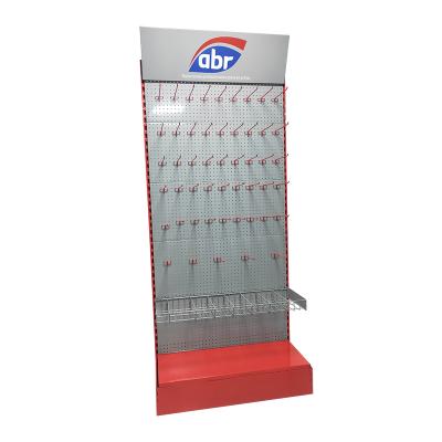 China Easy Hot Sale Factory Direct Assembly Racks For Car Accessories Display Stand With Hooks And Basket for sale