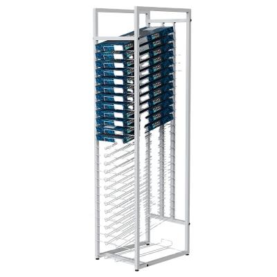 China Display in store or supermarket factory supply a4 paper display rack retail store with 20 shelves wrapping paper display rack for sale