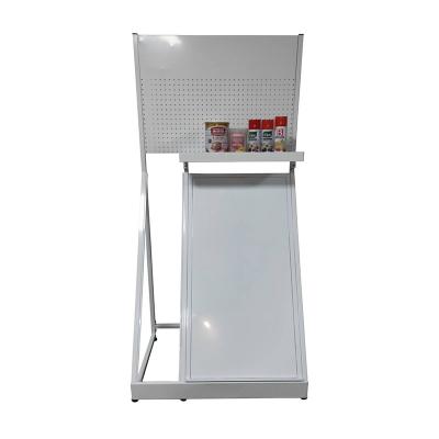 China Factory Grocery Single Sided Custom Direct Sale Retail Store Floor Display Stand For Product Metal Boxed Shelves for sale