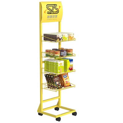 China Hot Sale Eco-friendly Factory Direct Potato Chips Display Rack For Chocolate Rack Store Or Supermarket for sale