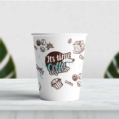 China Single Wall 8oz 240ml Paper Cup Disposable Hot Water Beverage Coffee Cup Single Wall 8oz Paper Cup Eco-friendly Packaging Wholesaler for sale