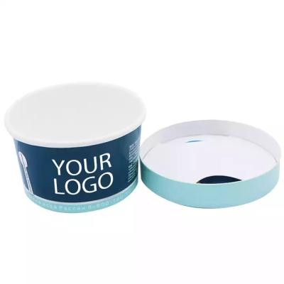 China 3oz 100ml Single Wall Ice Cream Paper Cup With Paper Lid Logo Disposable Printing Ice Cream Cup For 3oz Cold Desserts for sale