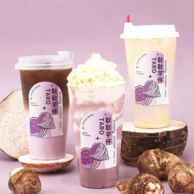 China Custom printed logo 20oz 600ml single wall pp frosted 90mm injection disposable plastic cup for cold juice boba tea 20oz for sale