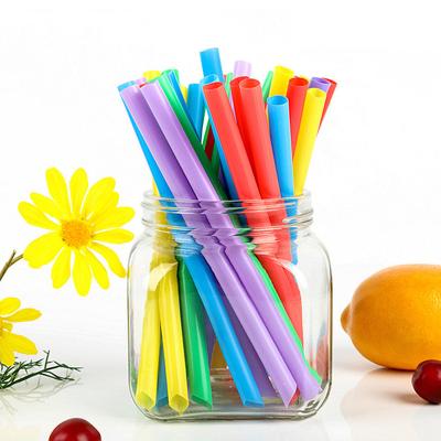 China Disposable plastic colorful clear straw 6/8/9/11mm wholesale single wall straw boba bubble 190/210/230mm for sale