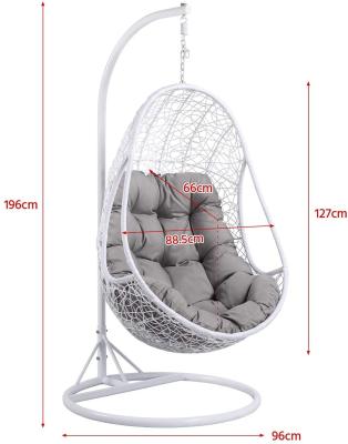 China Modern high quality modern indoor garden egg swing chairs outdoor metal patio swing chair. for sale