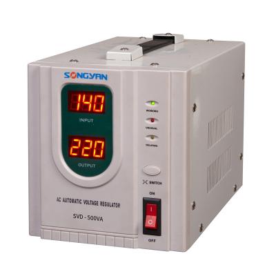 China SVC 120v 220v Single Phase Servo 500va Automatic Voltage Regulators Stabilizer for Air Conditioner for sale