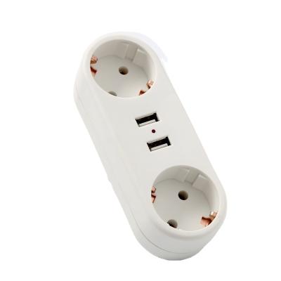 China Residential Multi Plug 16A Travel Conversion/Multipurpose Contract Grounded European Plug Adapter with usb 2 for sale