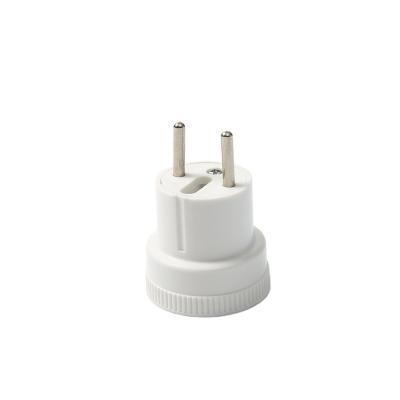 China High Quality German European Residential/General Purpose schuko Conversion Plug 220v 250v 10a Round 2 Pin Travel Adapter for sale