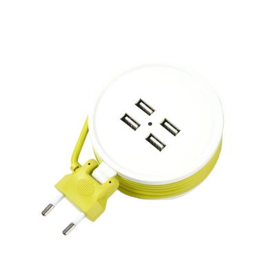 China Residential/Multi-Purpose CE Certified Electric Universal Mini Plug And Socket Power Travel Adapter Smart Plug With 4 USB Outlets for sale