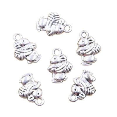 China Metal Charms Rabbit Stake Carrot 15x11mm Handmade Making Fit, Vintage Color Tibetan Silver Pendants, DIY For Bracelet Necklace for sale