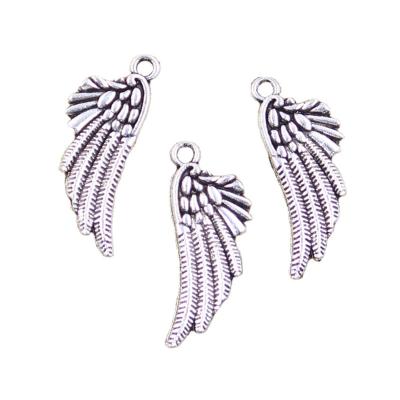 China Vintage Charms Angel Wings 29x12mm Handmade Making Fit, Vintage Color Tibetan Silver Pendants, DIY For Bracelet Necklace for sale