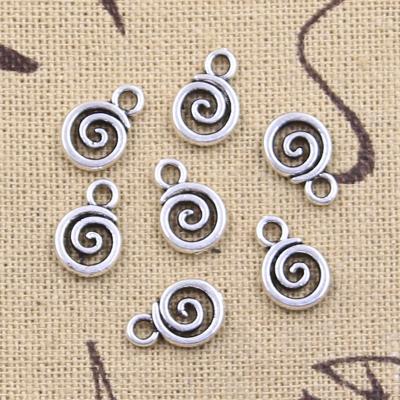 China Zinc Alloy Spiral Screw Helix Arrow Volution Charms Antique Silver Color Pendants DIY Crafts Making Findings Handmade Tibetan Jewelry for sale