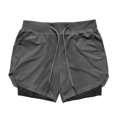 China Men's Breathable Running Shorts Quick Dry Workout Exercise Jogging Shorts Double Layer Loose Sport Shorts Shorts With Pocket for sale