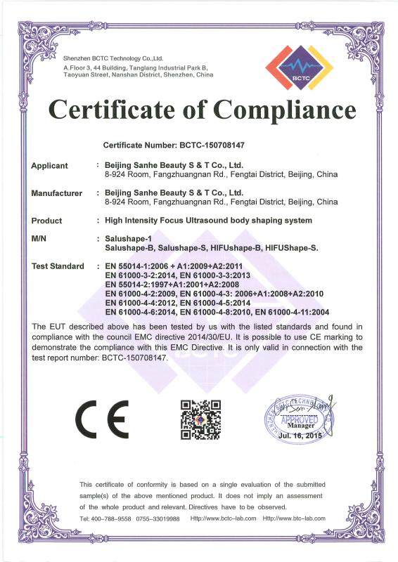 Europe CE - Beijing Sanhe Beauty S & T Co., Ltd