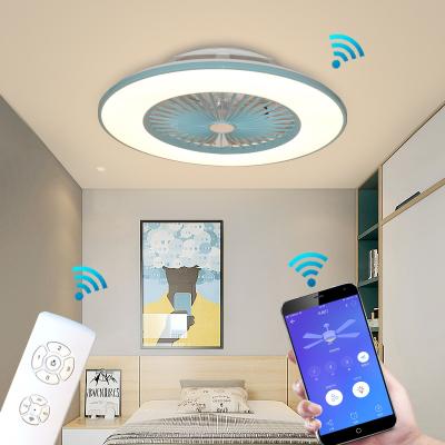 China Modern High Quality Modern Dimmable Acrylic Led Ceiling Fan Lamp Smart Remote Control Ceiling Fan Light for sale