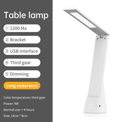 China Modern 3 Color Adjust Wireless Charging Led Table Reading Lamp Folding Desk Lamp With Usb Left White Light for sale