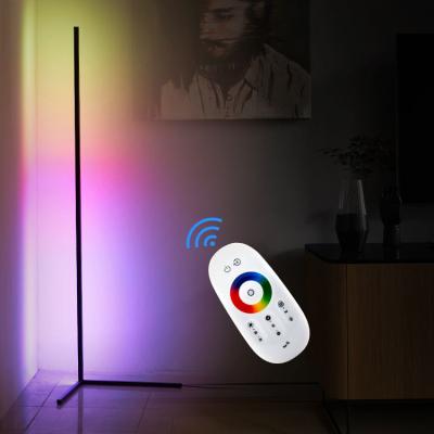 China Modern Bedroom Floor Lamp RGB Floor Lamp Black Simple Led Corner Smart Home Corner Light for sale