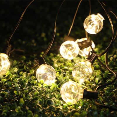 China Globe string light white g40 cable led string lights 25ft outdoor E12 and indoor low fairy G40 string light waterproof for decoration etc. vacation for sale