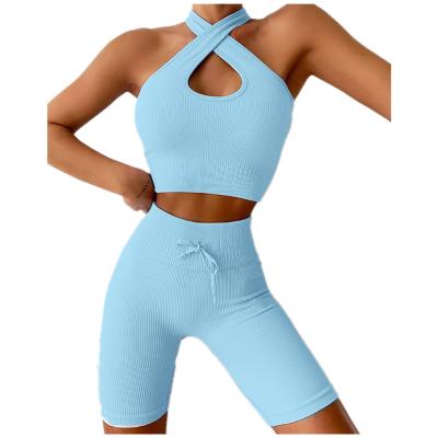 China Wholesale Breathable Activewear Spandex Yoga Sport Sets Wear Nylon Womens Clothing Luxury Custom Workout Sets for sale